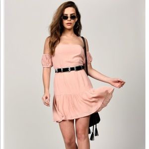 Tobi off shoulder skater dress